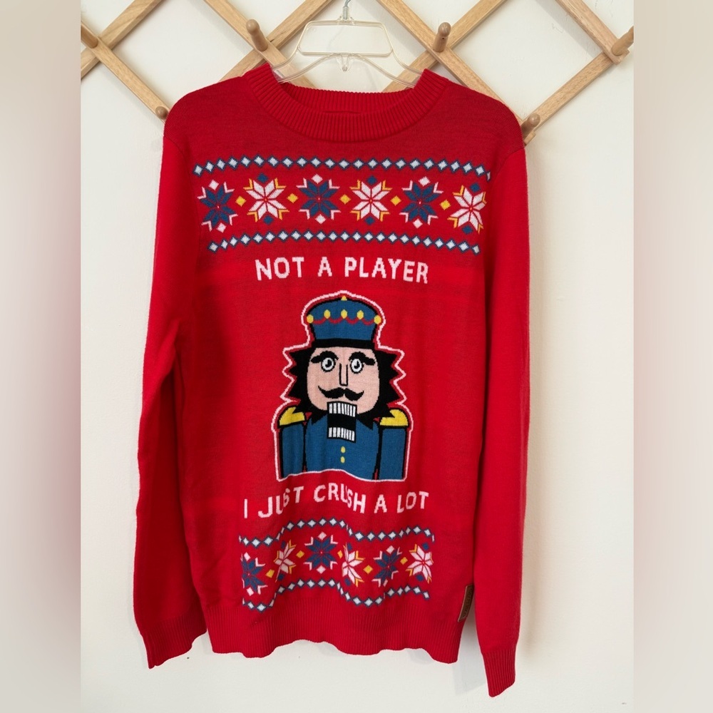Tipsy Elves Not A Player NutCracker Ugly Christma… - image 2